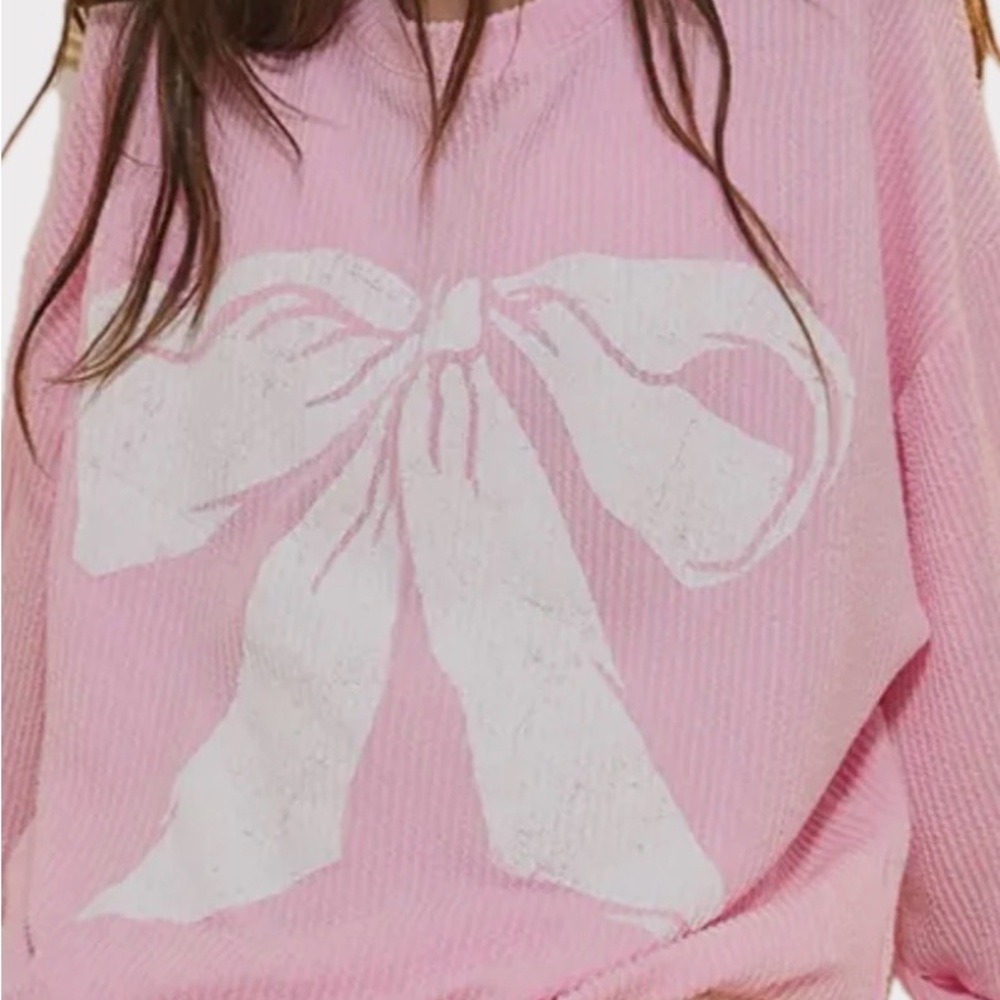 Pink Bow Sweater